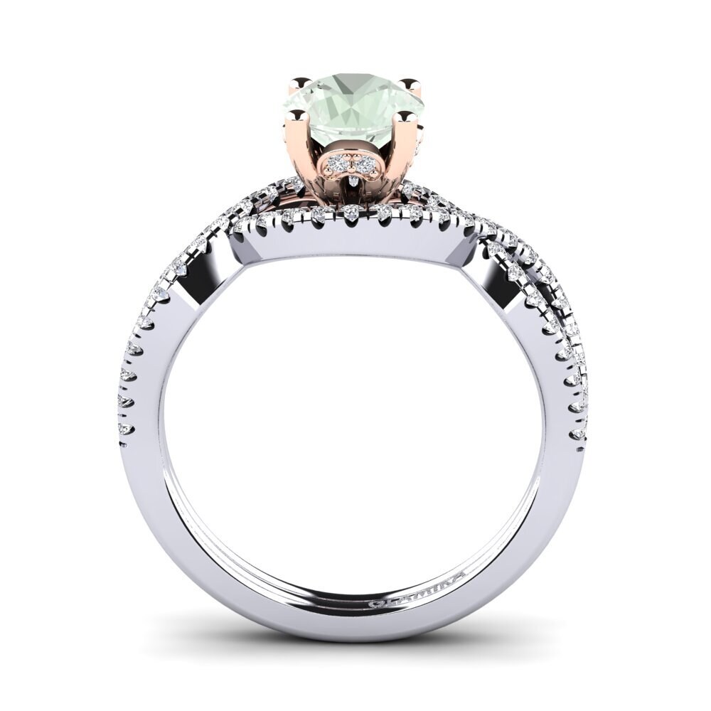 Green Amethyst Engagement Ring Bonita 1.0 crt