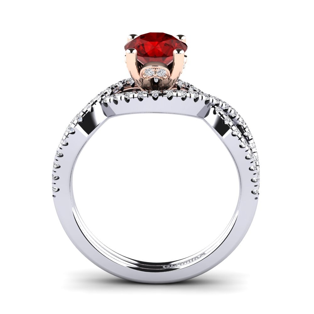 Ruby (Lab Created) Engagement Ring Bonita 1.0 crt