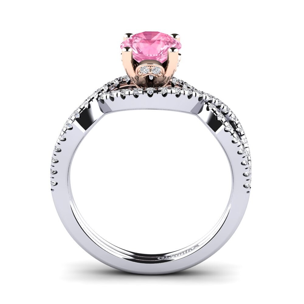 Pink Sapphire Engagement Ring Bonita 1.0 crt