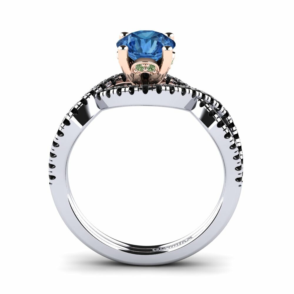 Donker Blauwe Zirkoon Verlovingsring Bonita 1.0 crt