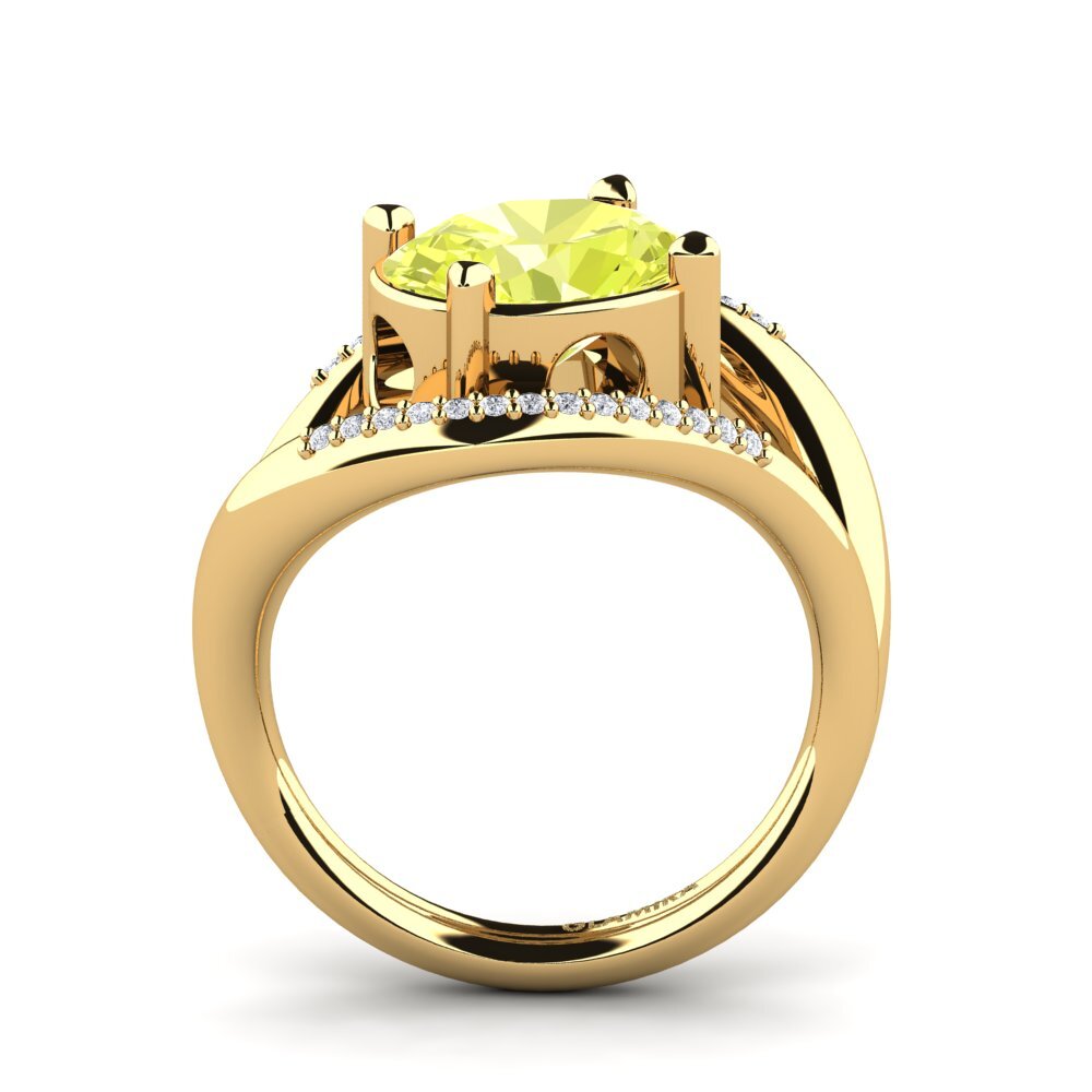 14ct Yellow Gold Lemon Quartz Engagement Ring Boracay