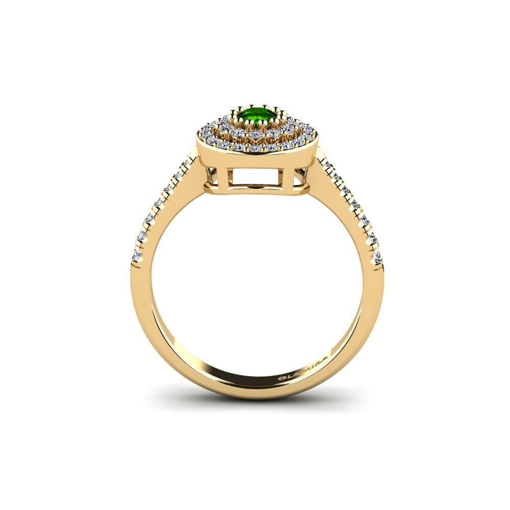 Green Tourmaline Engagement Ring Bordeale