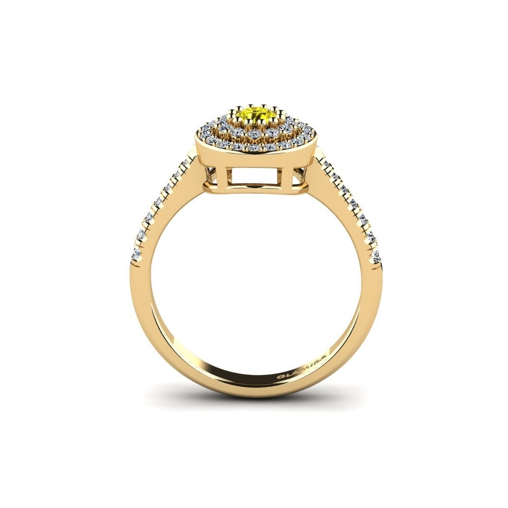 Diamante Amarillo Anillo de compromiso Bordeale