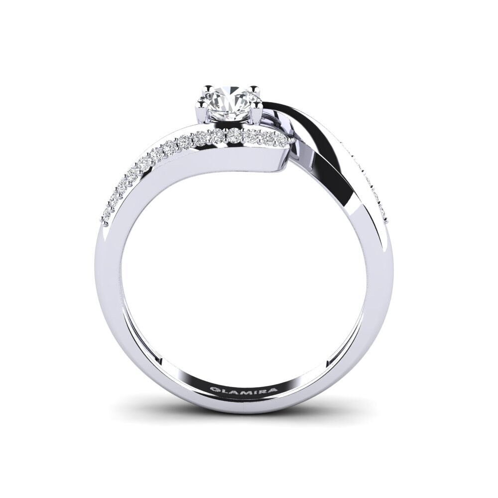 White Zircon Engagement Ring Bostanget