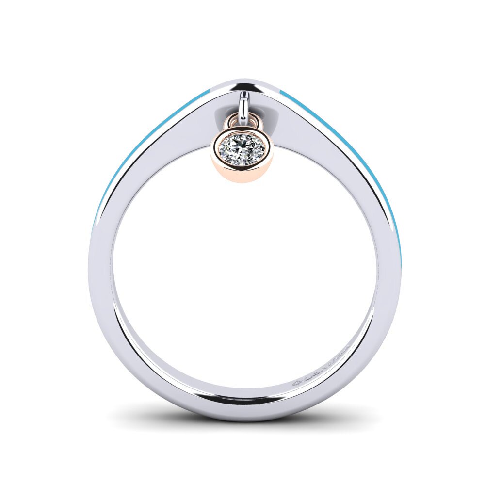 375 Weiß & Rotgold Ring Botilda