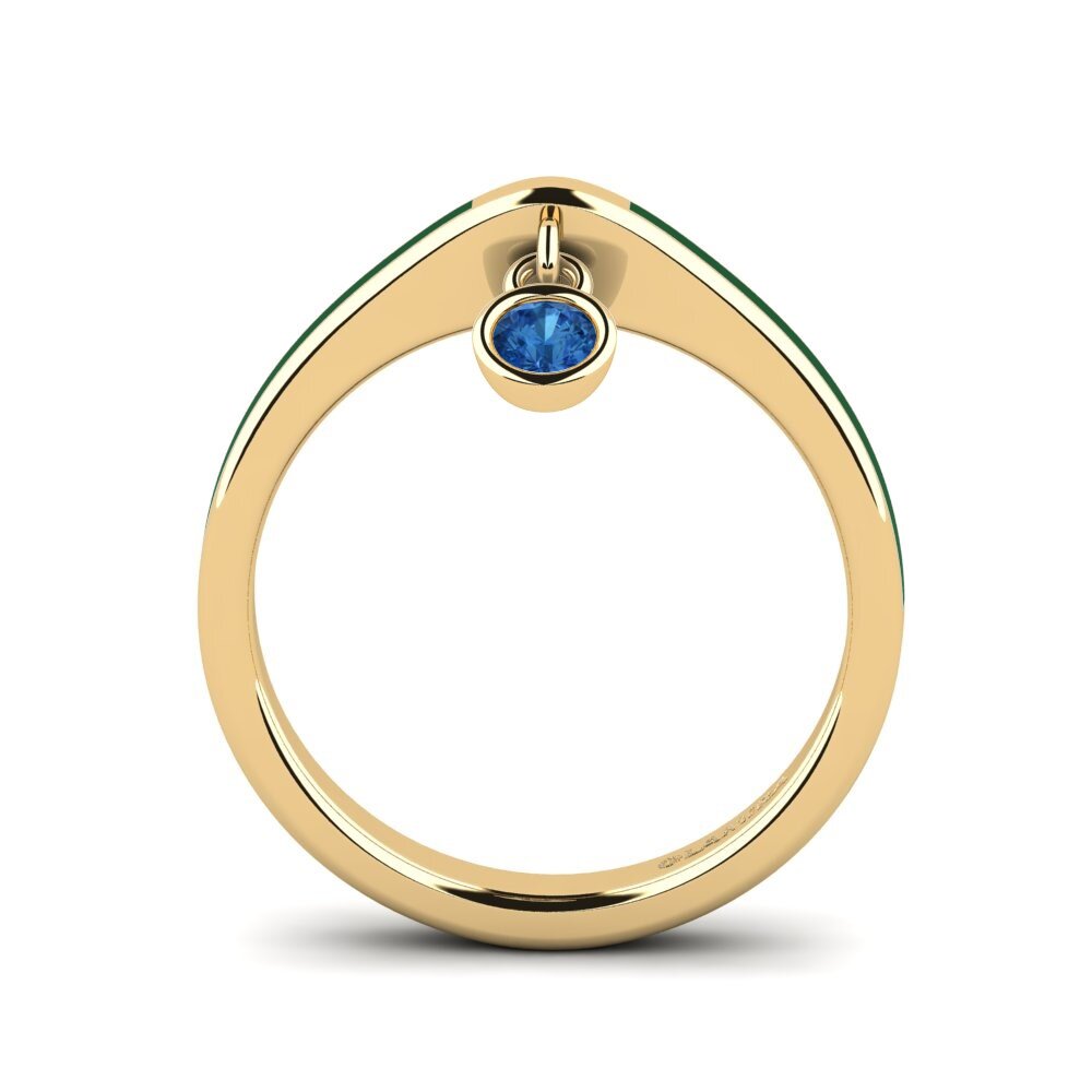 Dunkelblauer Zirkonia Ring Botilda