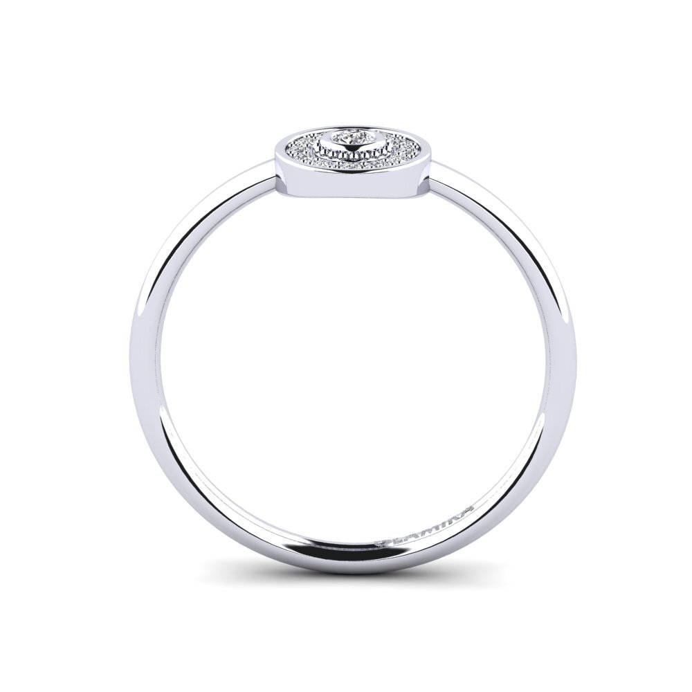 9ct White Gold Engagement Ring Botte