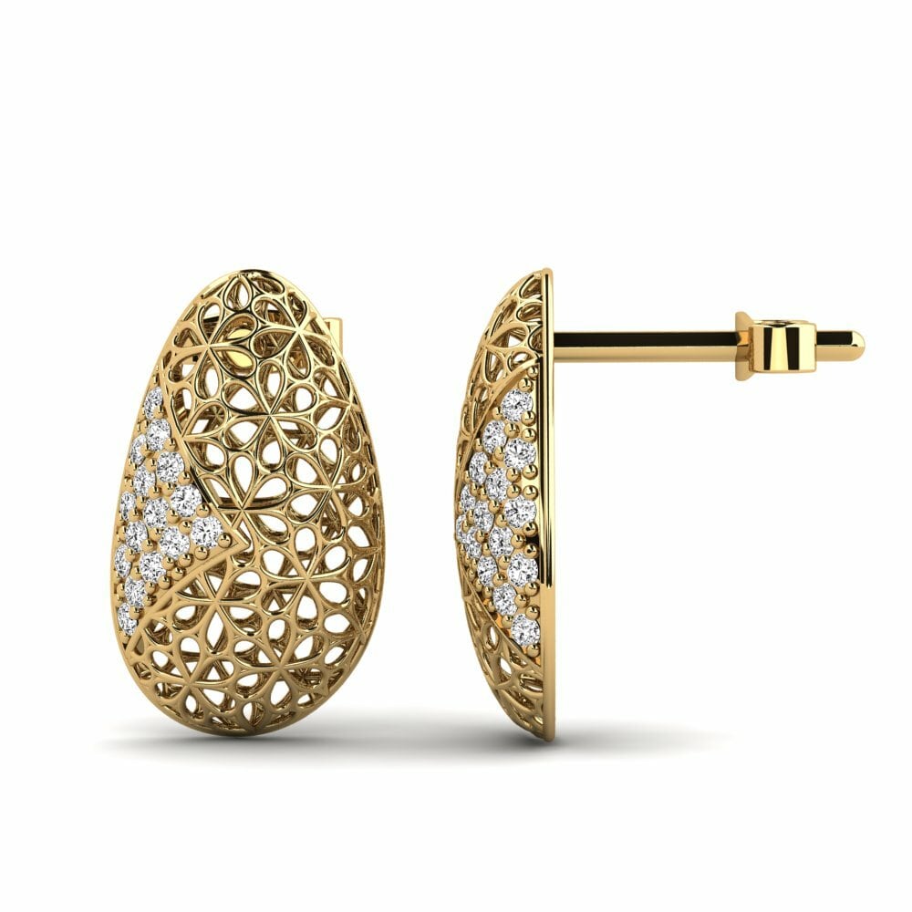 Moissanite Boucle d'oreille femme Bouvardia
