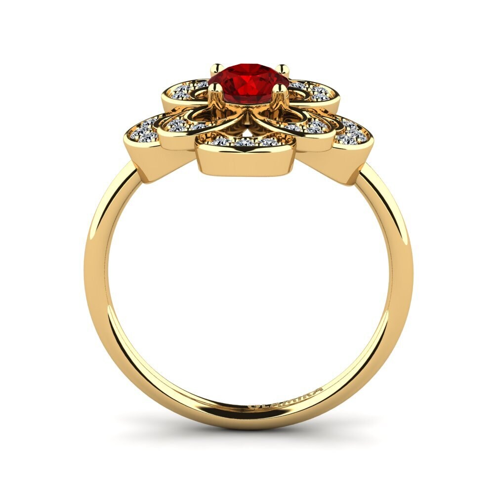 Rubin (im Labor gezüchtet) Ring Brage