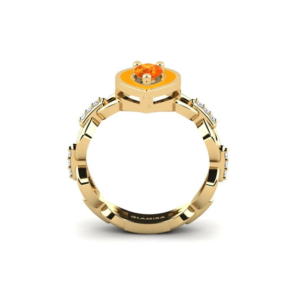 Saphir orange SYLVIE Bague Braks - A