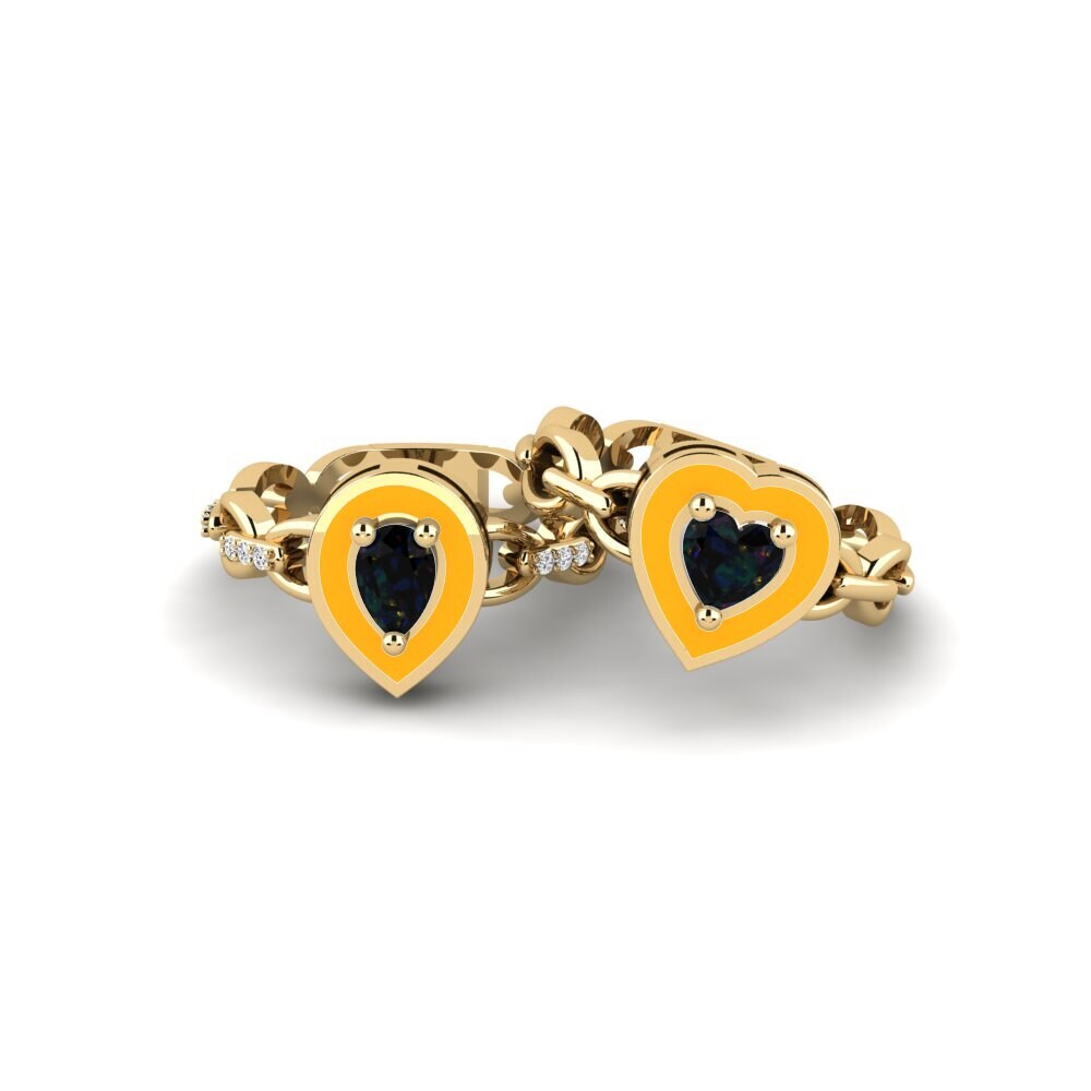 Black Opal Stackable Ring Braks - SET