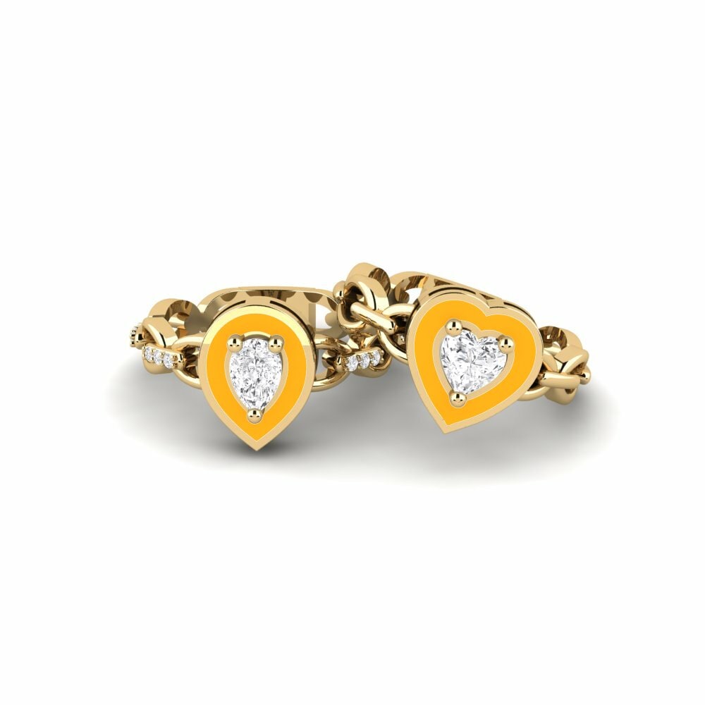 Bagues de fiançailles Saphir Blanc Stackable