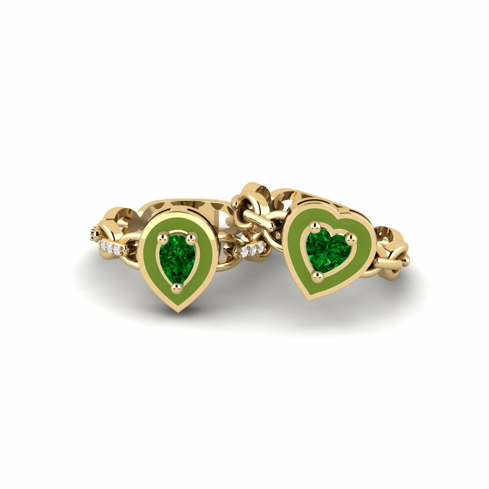 Bagues de fiançailles Zircone Vert Stackable