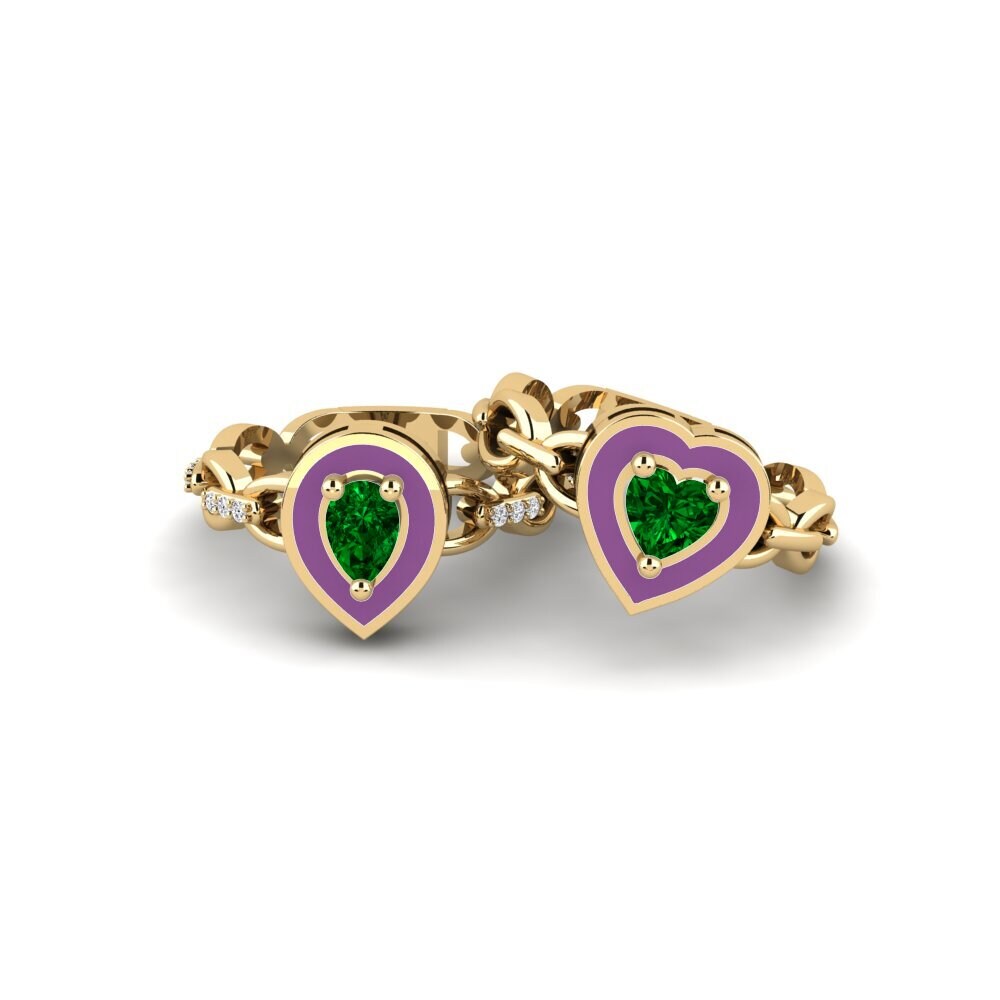 Green Zirconia Stackable Ring Braks - SET
