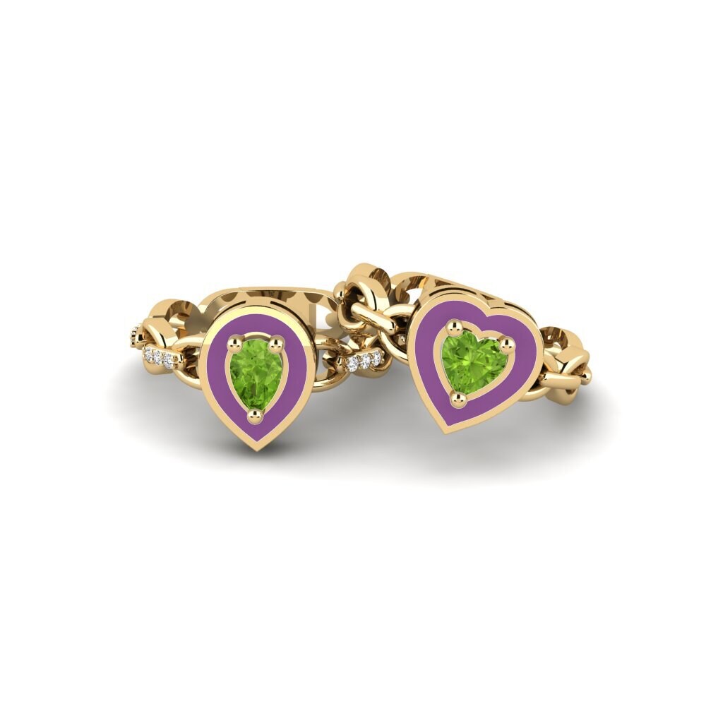 Peridot Stapelbarer Ring Braks - SET