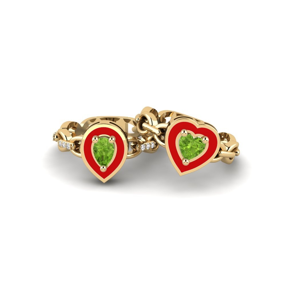 Peridot Stackable Ring Braks - SET