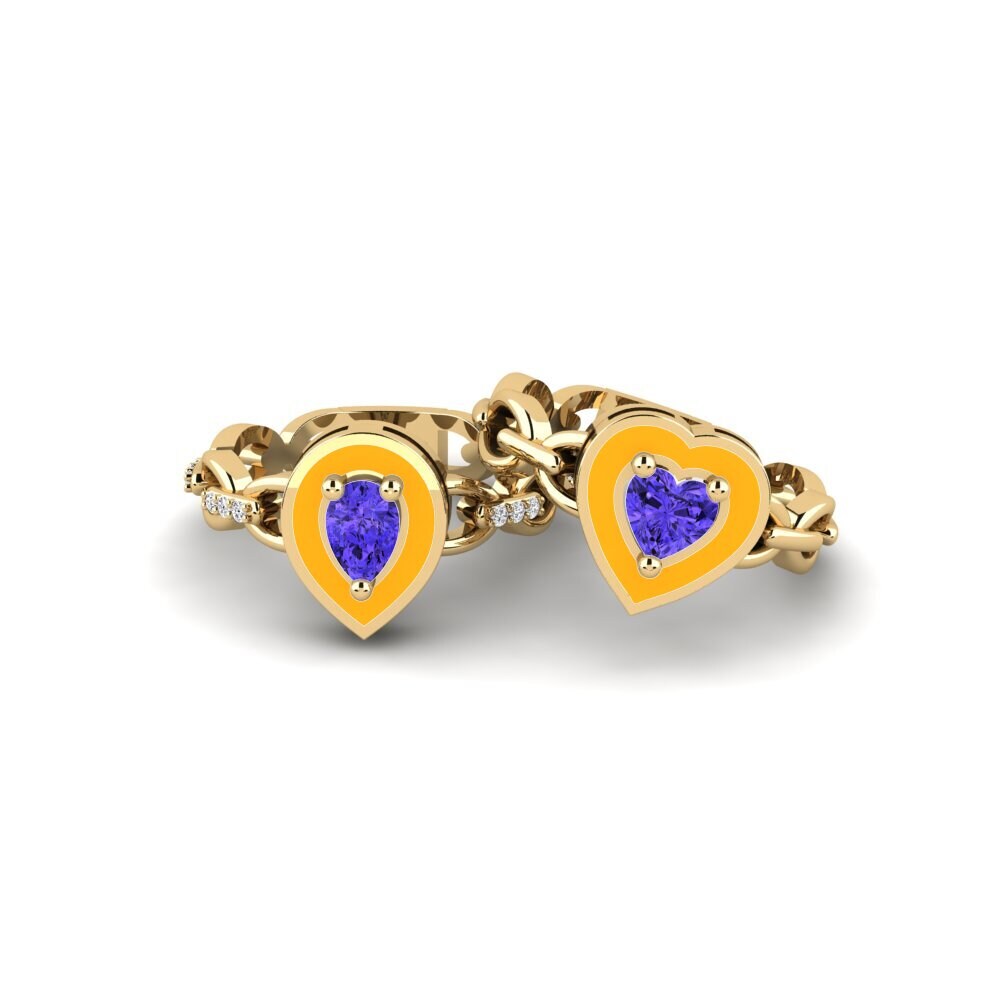 Tanzanite Stackable Ring Braks - SET