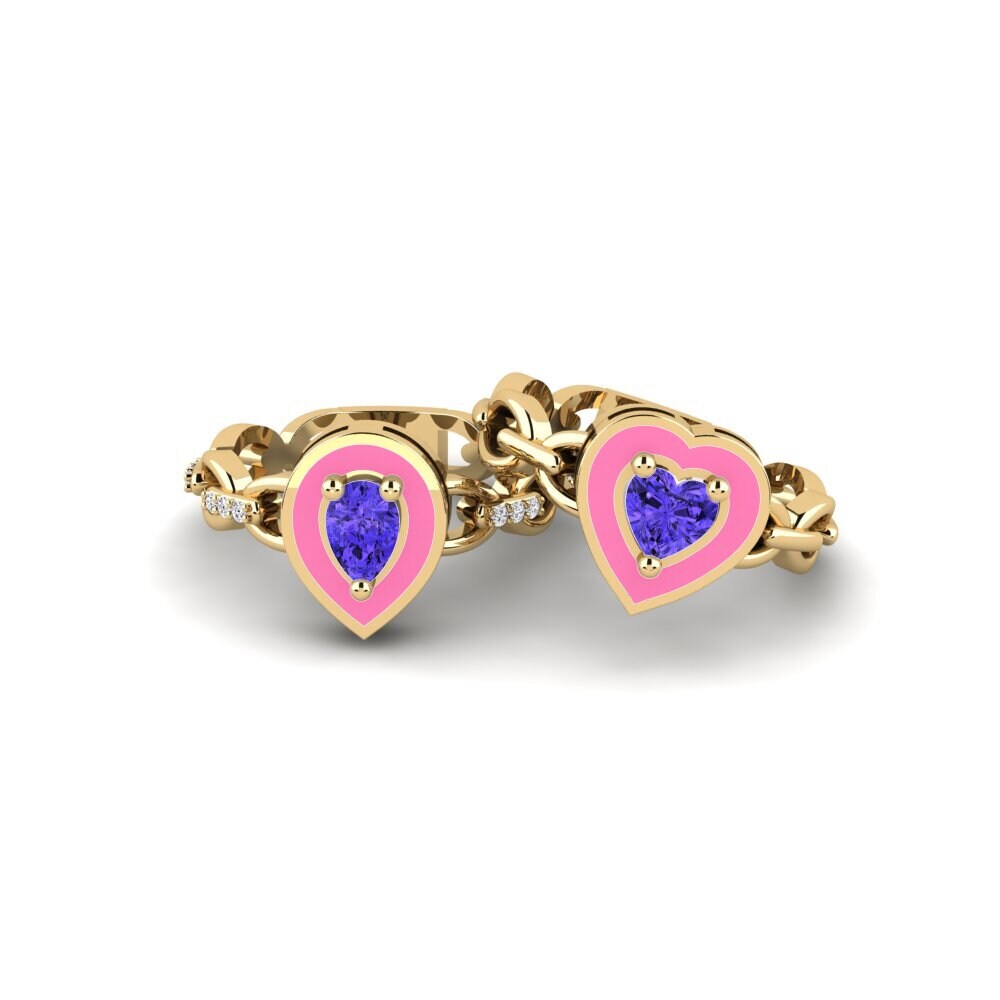 Tanzanite Stackable Ring Braks - SET