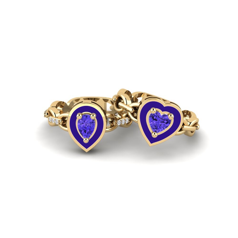 Tanzanite Stackable Ring Braks - SET