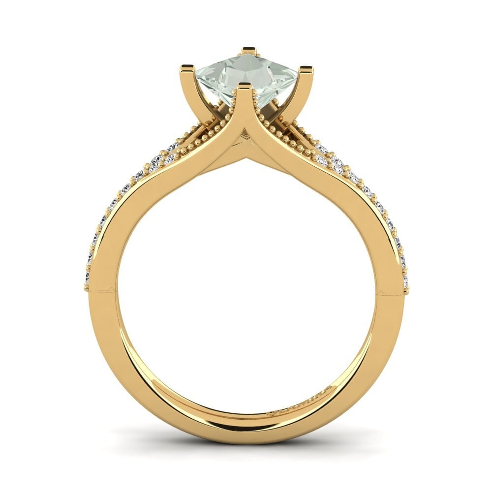 Amatista verde Anillo de compromiso Brambles