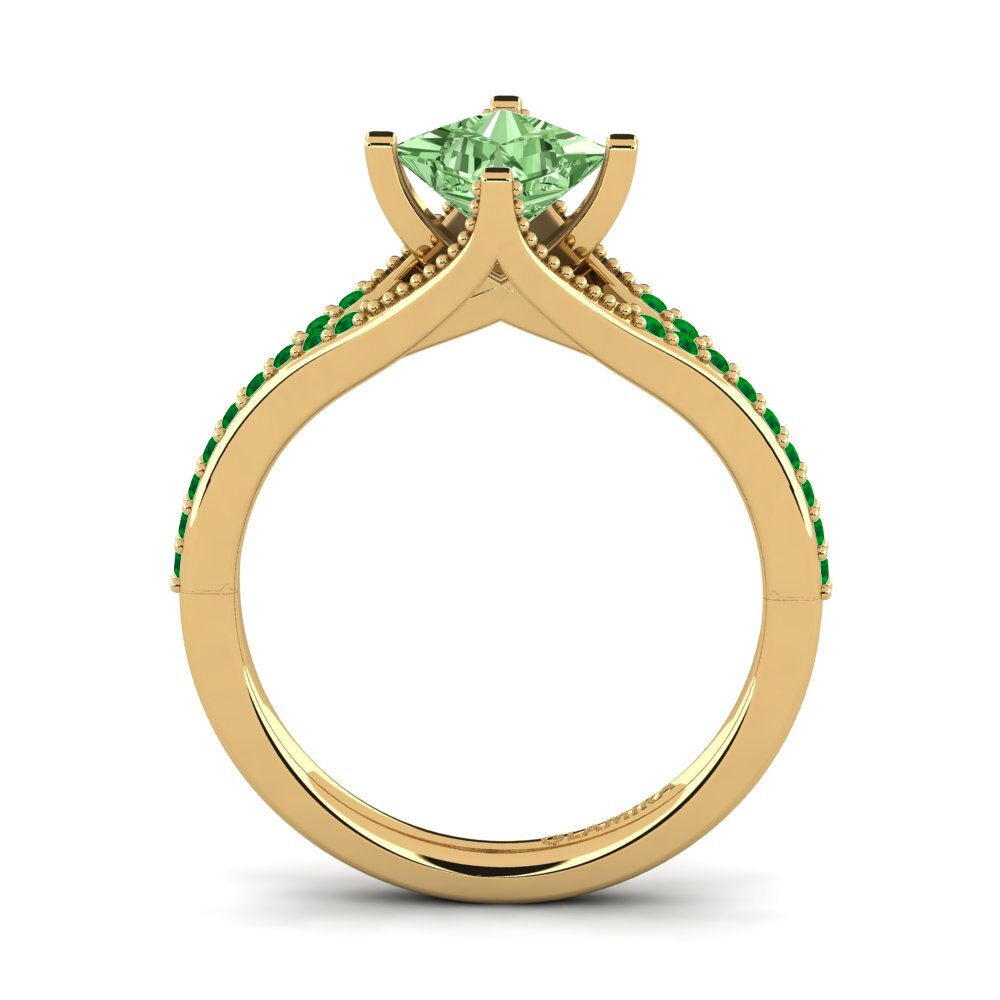 Green Diamond Engagement Ring Brambles