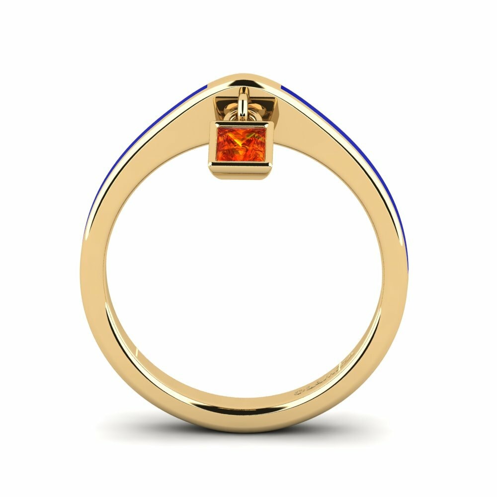 Saphir orange Bague Brander