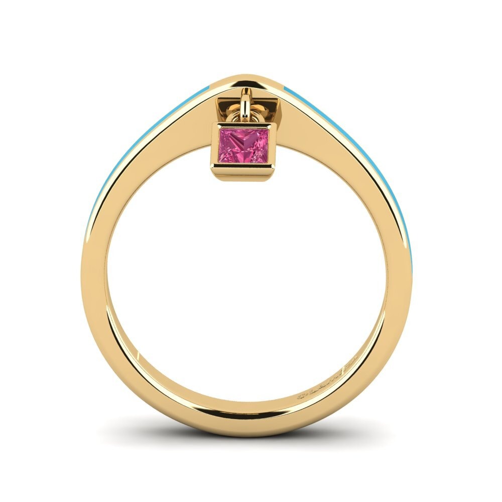 Rosa Turmalin Ring Brander