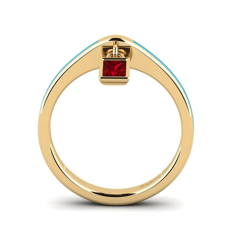 Roter Zirkonia Ring Brander