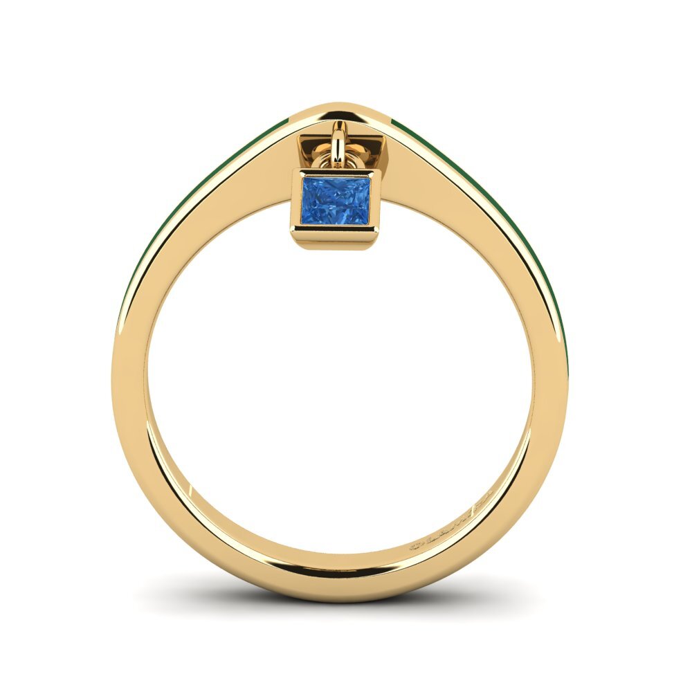 Dunkelblauer Zirkonia Ring Brander