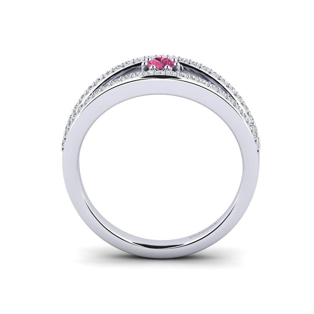 Pink Tourmaline Ring Brass