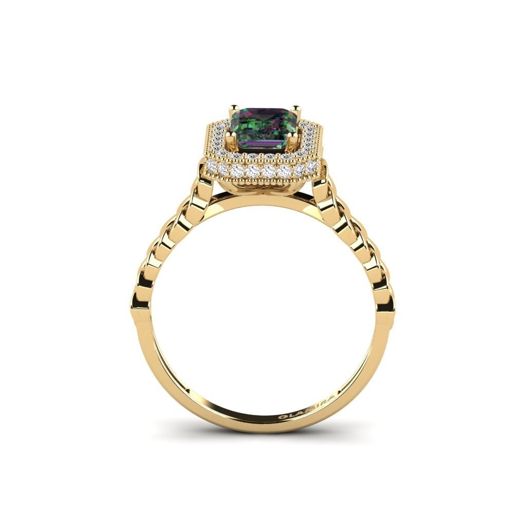Topacio Místico Anillo de compromiso Breastwork