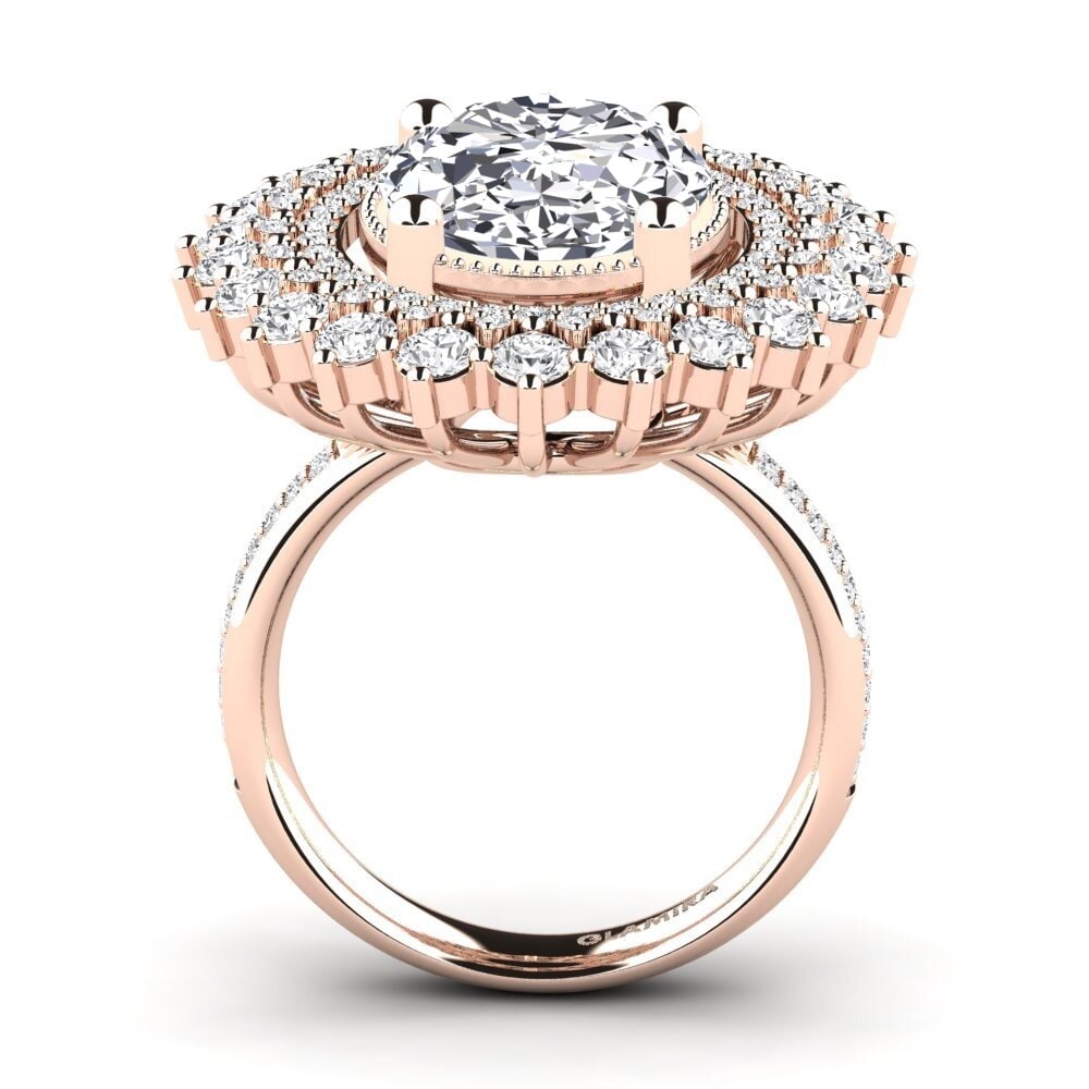 18k Oro Rosa Anillo de compromiso Brianica