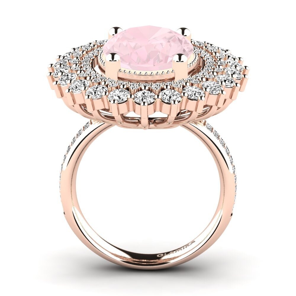Cuarzo rosa Anillo de compromiso Brianica