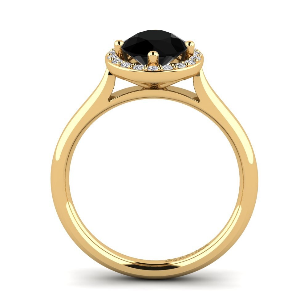 Black Sapphire Engagement Ring Brianna 1.0 crt