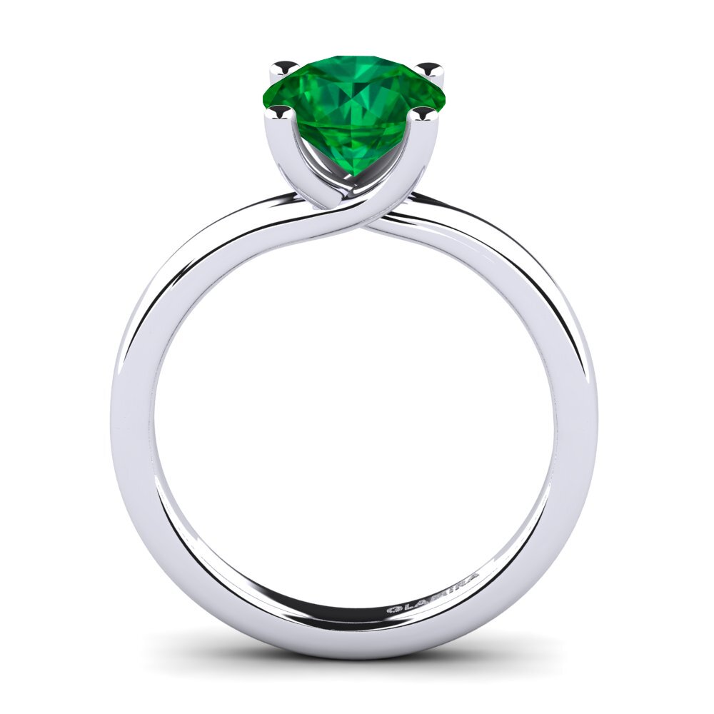 Esmeralda (creada en laboratorio) Anillo de compromiso Bridal Choice 2.0crt