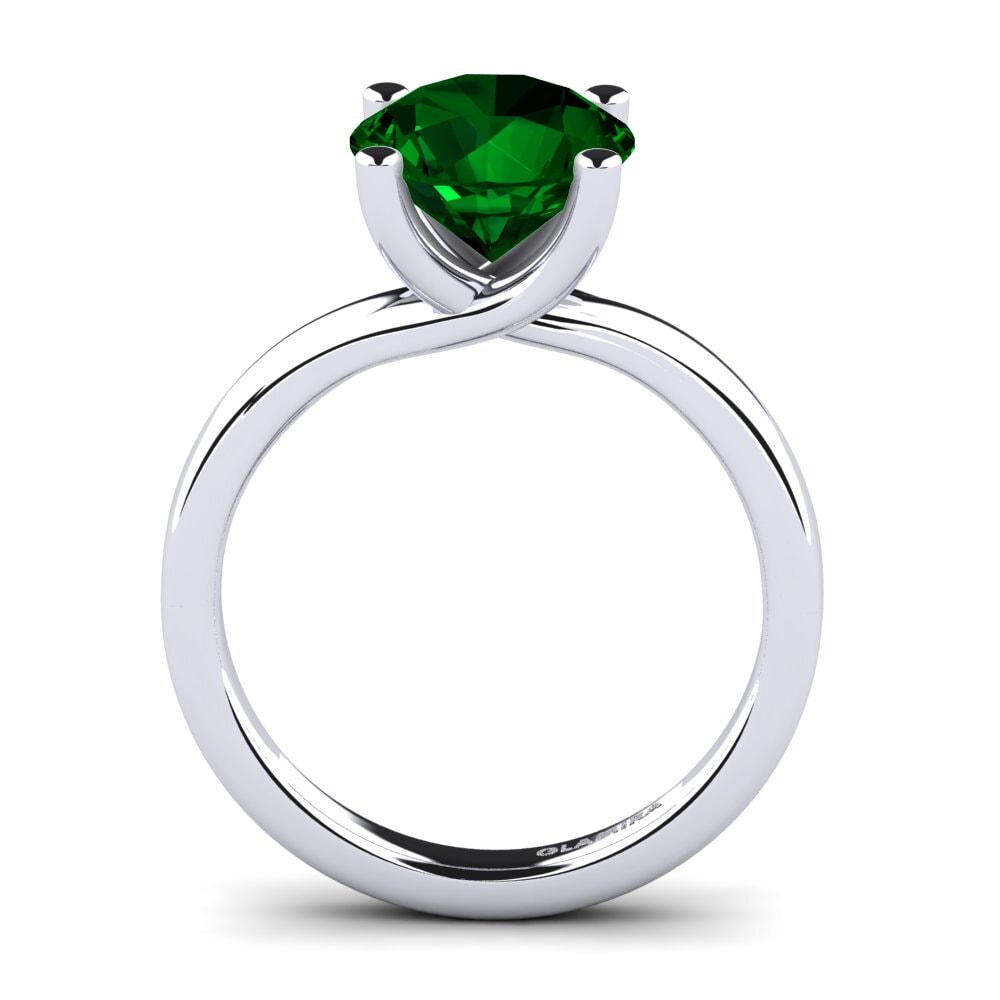 Green Zirconia Engagement Ring Bridal Choice 3.0 crt