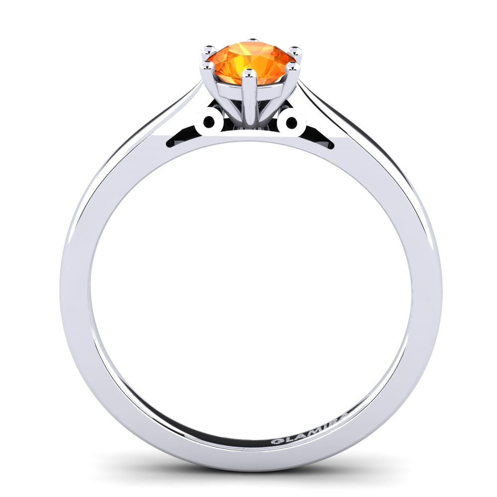 Orange Sapphire Engagement Ring Bridal Glory
