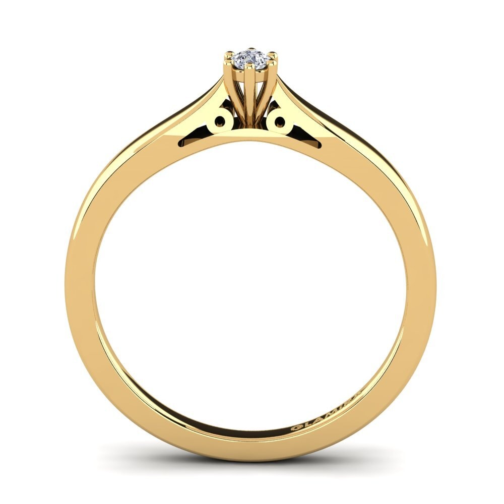 Diamante cultivado en laboratorio Anillo de compromiso Bridal Glory 0.05crt