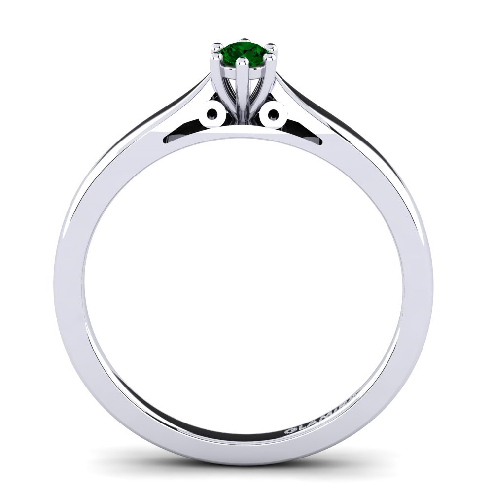 Green Zirconia Engagement Ring Bridal Glory 0.1 crt