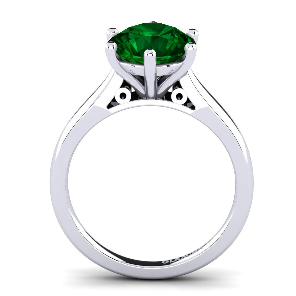 Green Zirconia Engagement Ring Bridal Glory 3.0 crt
