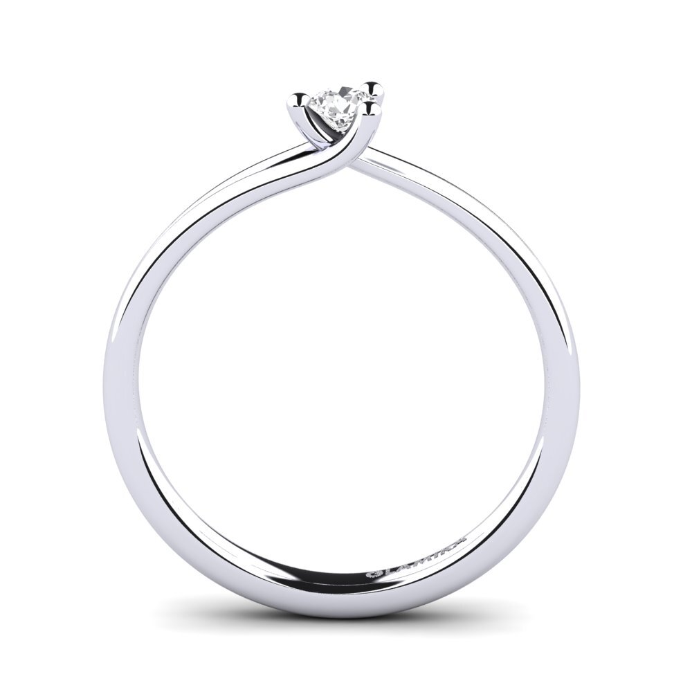 diamante-safira Anel de Noivado Bridal Heart 0.1crt