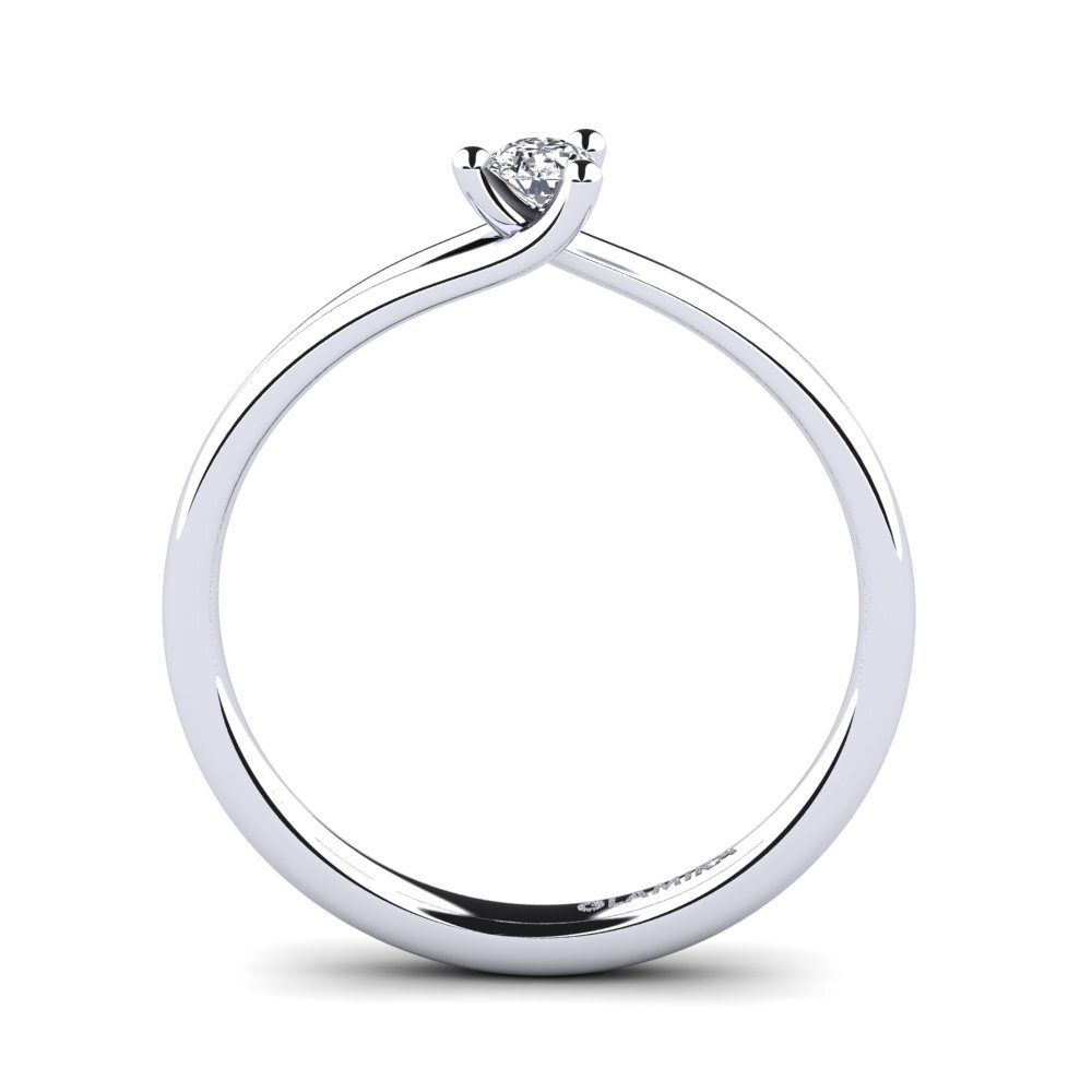 Diamante cultivado en laboratorio Anillo de compromiso Bridal Heart 0.1crt