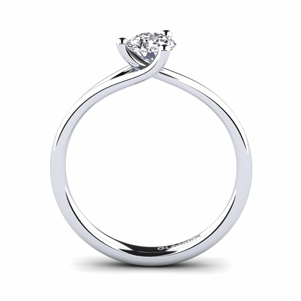 Classic Solitaire Engagement Ring Bridal Heart 0.5crt