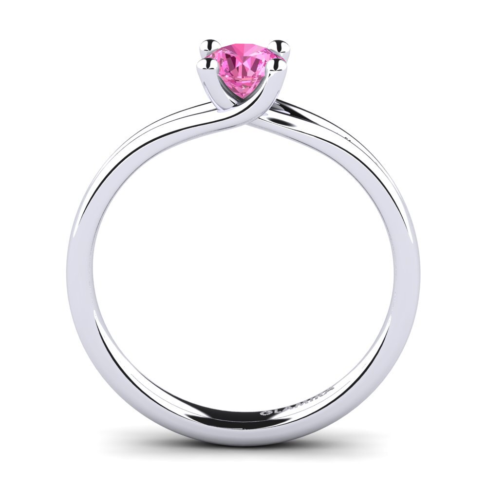 粉色黃玉 訂婚戒指 Bridal Heaven 0.5crt