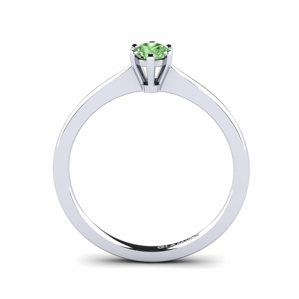 Green Diamond Engagement Ring Bridal Rise