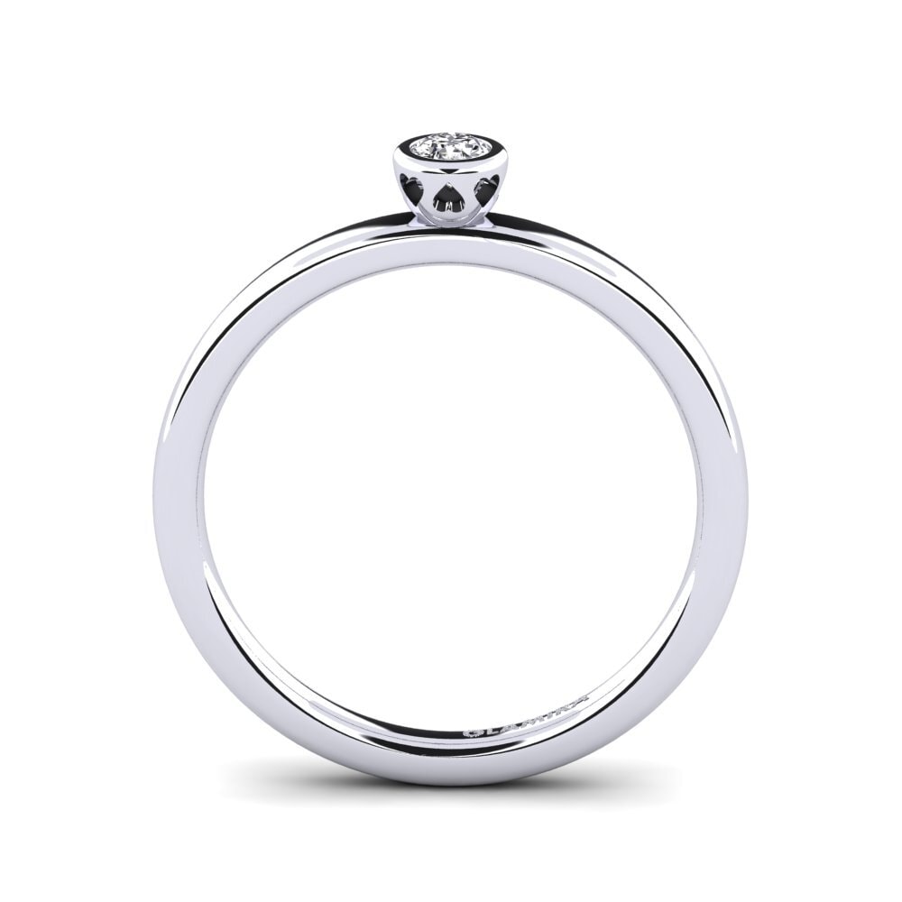 Round Lab Grown Diamond Women's Ring Bridal Passion 0.1 crt