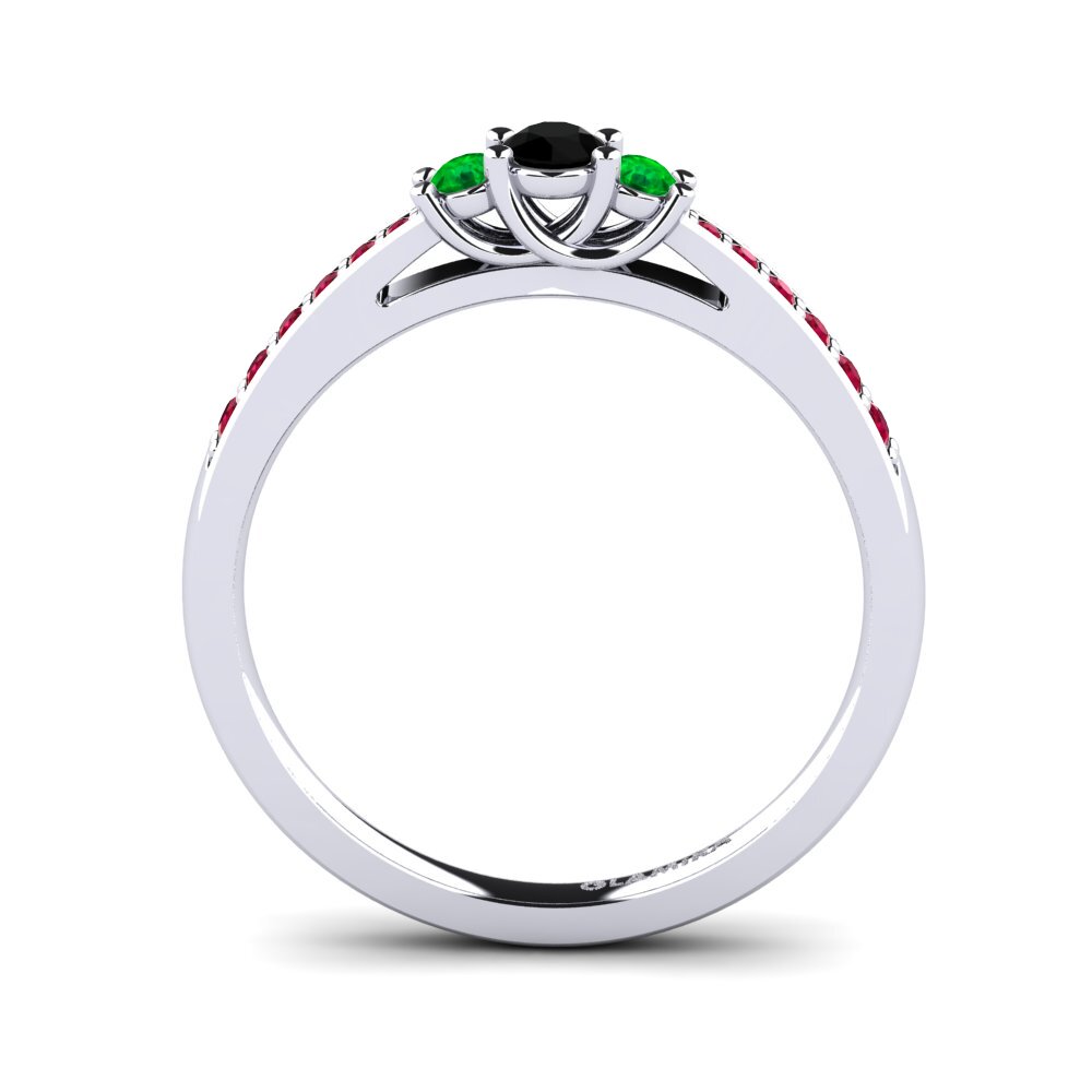 Diamante Negro Anillo de compromiso Brielle