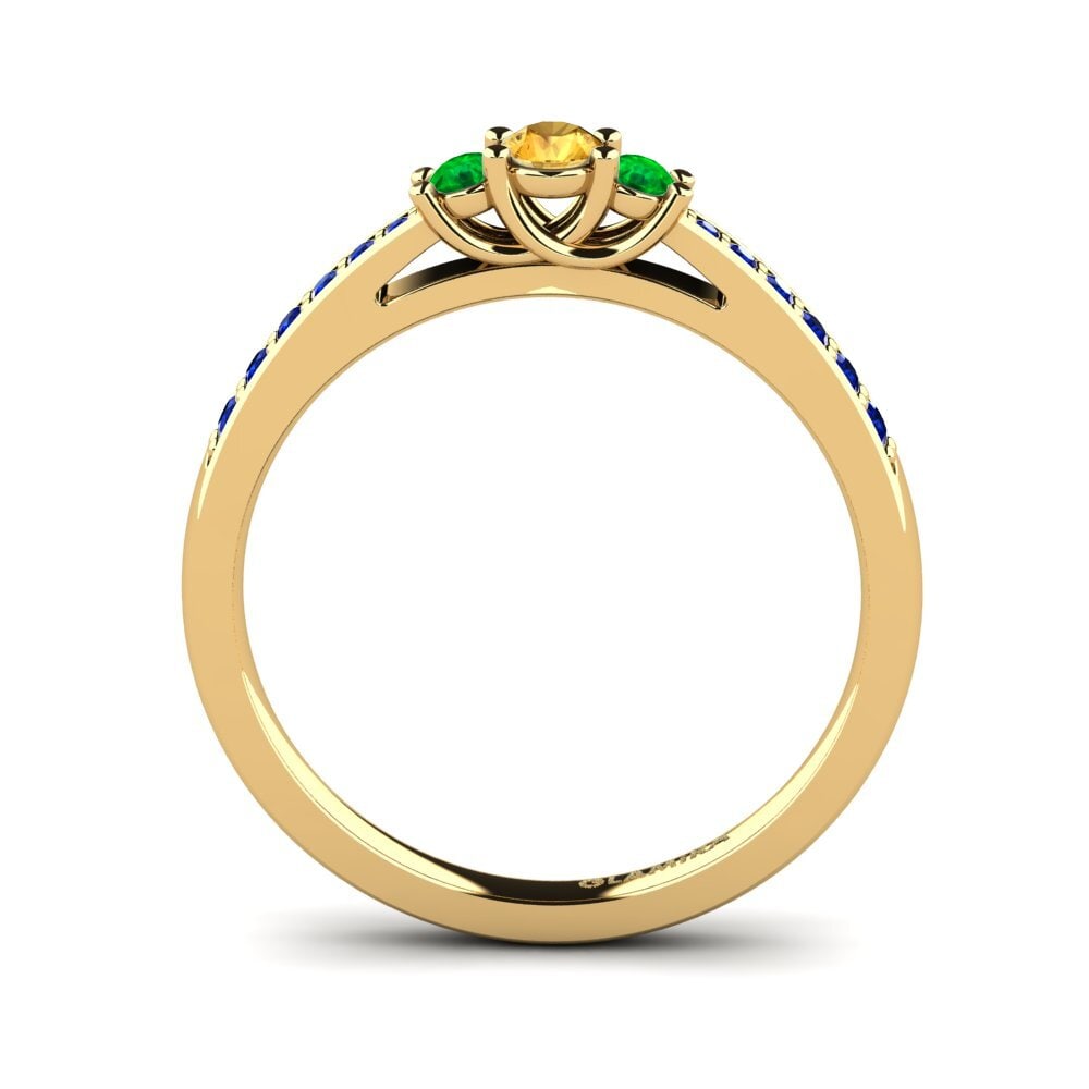 14ct Yellow Gold Citrine Engagement Ring Brielle