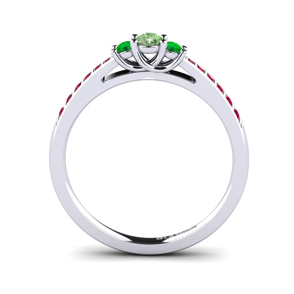 Diamante Verde Anillo de compromiso Brielle