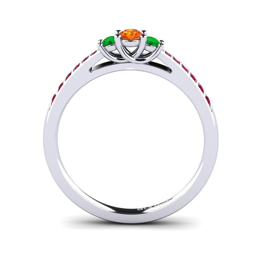 Orange Sapphire Engagement Ring Brielle